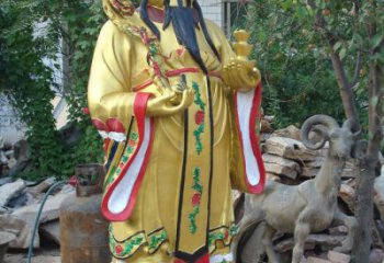 文財神雕塑廠家，彩繪玻璃鋼佛像，寺廟佛像小品