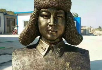 雷鋒人頭像雕塑廠家，仿銅革命人物擺件，公園紀念主題小品