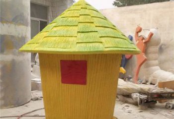 糧倉雕塑廠家，農村雕塑小品，豐收主題玻璃鋼雕塑擺件