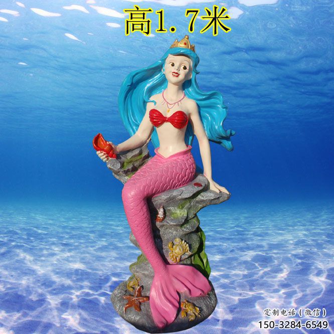 美人魚雕塑廠家，卡通人物小品，玻璃鋼影視劇動漫雕塑