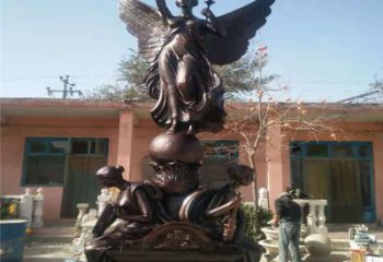 勝利女神雕塑廠家，房地產(chǎn)廣場雕塑擺件，西方人物雕塑小品