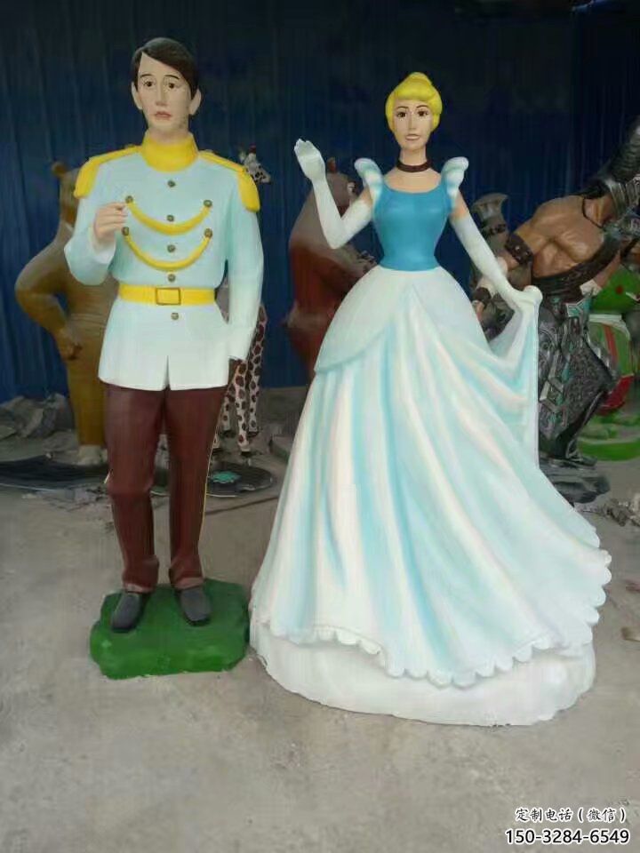 王子雕塑廠家，愛情人物主題，彩繪人物擺件