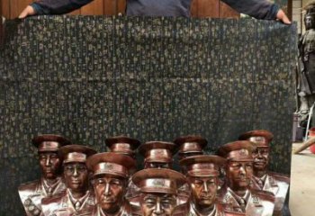 元帥雕塑廠家，古代人頭像雕塑，仿銅元帥半身像雕塑