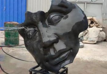 人臉雕塑廠家，抽象人頭像雕塑，抽象人臉雕塑制作