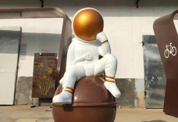 太空人雕塑廠家，航天主題雕塑，大型太空人雕塑小品