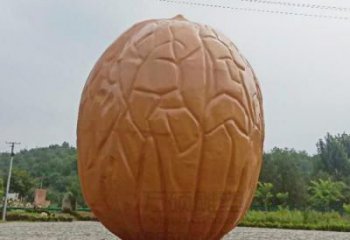 核桃雕塑廠家，仿真瓜果擺件，玻璃鋼創意雕塑小品