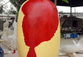 大棗雕塑廠家，仿真瓜果標識，彩繪玻璃鋼大棗雕塑