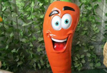 胡蘿卜卡通雕塑廠家，農(nóng)作物小品擺件，創(chuàng)意玻璃鋼胡蘿卜雕塑