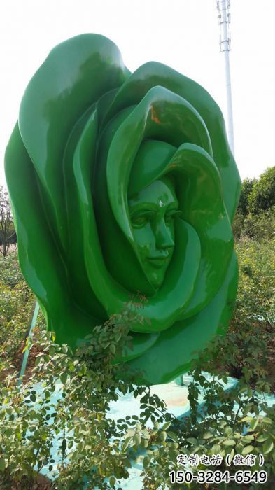 花臉雕塑廠家，卡通花朵雕塑，公園園林小品雕塑