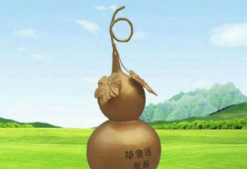 葫蘆雕塑廠家，公園廣場(chǎng)仿真擺件，玻璃鋼大型葫蘆雕塑