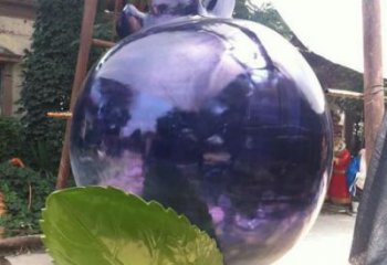 藍(lán)莓雕塑廠家，水果仿真雕塑，園林玻璃鋼藍(lán)莓小品