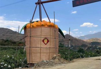 枇杷雕塑廠家，廣場水果雕塑，大型玻璃鋼枇杷雕塑廠家