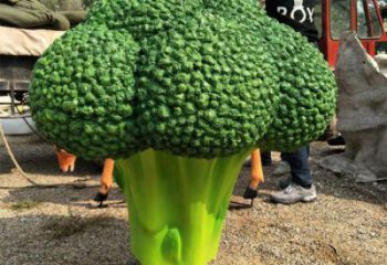 西藍花雕塑廠家，仿真蔬菜擺件，園林仿真彩繪工藝小品