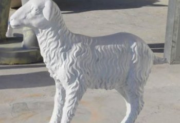 山羊雕塑廠家，仿真動物小品，玻璃鋼園林景觀小品