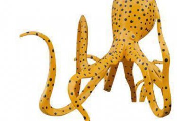 章魚雕塑廠家，彩繪動物擺件，玻璃鋼仿真章魚雕塑