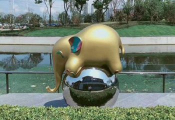 大象頭雕塑廠家，公園動物小品，戶外大象頭雕塑制作