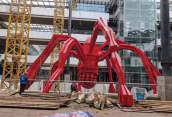 蜘蛛雕塑廠家，售樓處動物擺件，玻璃鋼蜘蛛俠雕塑廠