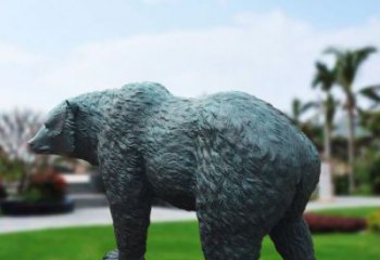 狗熊雕塑廠家，仿古動物小品，玻璃鋼狗熊雕塑制作廠