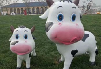 小狗雕塑廠家，卡通動物小品，玻璃鋼彩繪小狗雕塑廠