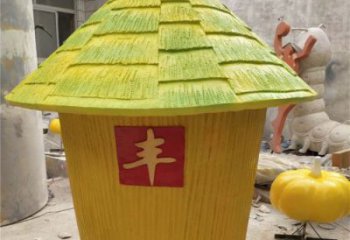 農耕糧倉雕塑