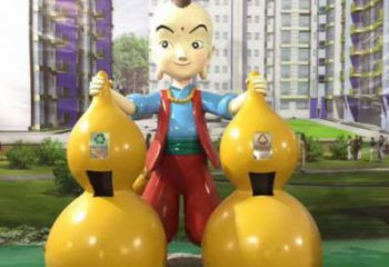 廣場濟公垃圾桶雕塑