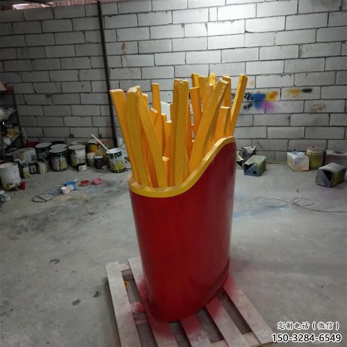 彩繪薯條雕塑 園林薯條雕塑