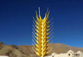 田間麥穗雕塑廠家 彩繪仿真雕塑 園林擺件