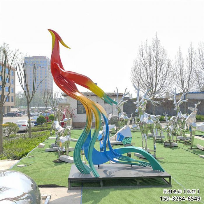 酒店飛鳥雕塑廠家 庭院仿真雕塑 彩繪小品