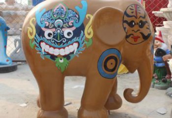 酒店大象雕塑廠家 庭院仿真雕塑 彩繪小品