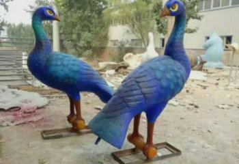 公園孔雀雕塑 酒店門口雕塑 彩繪擺件
