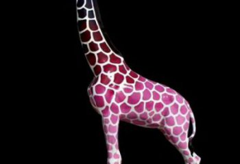 城市長頸鹿雕塑 風景區彩繪雕塑 抽象擺件