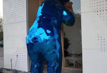 彩繪北極熊雕塑 仿真動物雕塑 步行街擺件