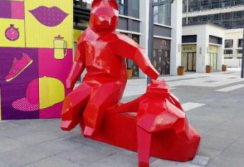 大型北極熊雕塑 步行街宣傳雕塑 仿真擺件