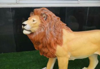 商場(chǎng)獅子雕塑 仿真動(dòng)物雕塑 店門口小品
