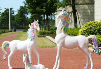 公園獨角獸雕塑 酒店門口雕塑 彩繪擺件