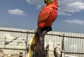 創意鸚鵡雕塑 步行街店門口雕塑 飛鳥小品