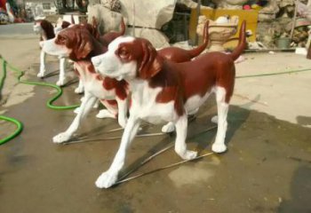 廣場(chǎng)小狗雕塑 公園仿真雕塑 抽象擺件