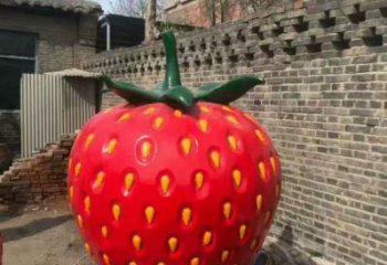 大型草莓雕塑 步行街水果雕塑 仿真擺件