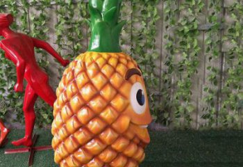 城市菠蘿雕塑 風景區彩繪雕塑 抽象擺件