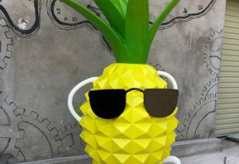 創意菠蘿雕塑 步行街店門口雕塑 果蔬小品