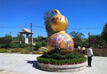 售樓處葫蘆雕塑 商業街仿真雕塑 瓜果擺件