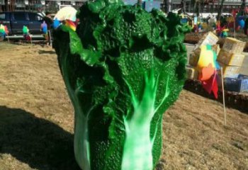 彩繪白菜雕塑 仿真雕塑 步行街擺件