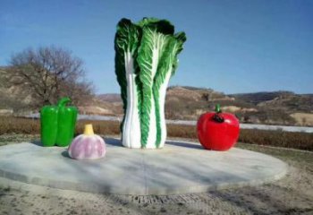 門口白菜雕塑 售樓處仿真雕塑 彩繪小品