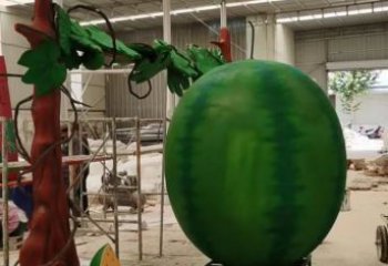 園林西瓜雕塑 城市廣場雕塑 步行街擺件