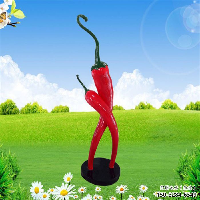 大型辣椒雕塑 商業街廣場雕塑 蔬菜擺件