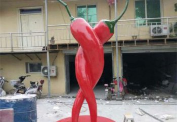 抽象辣椒雕塑 店門口彩繪雕塑 步行街擺件