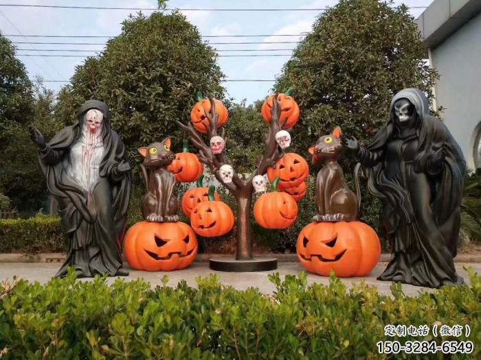 幾何果樹雕塑 庭院仿真雕塑 彩繪擺件