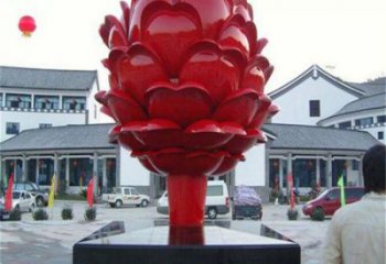 抽象果樹雕塑 店門口彩繪雕塑 步行街擺件