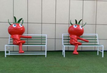 彩繪番茄雕塑 大型城市雕塑 商業街擺件