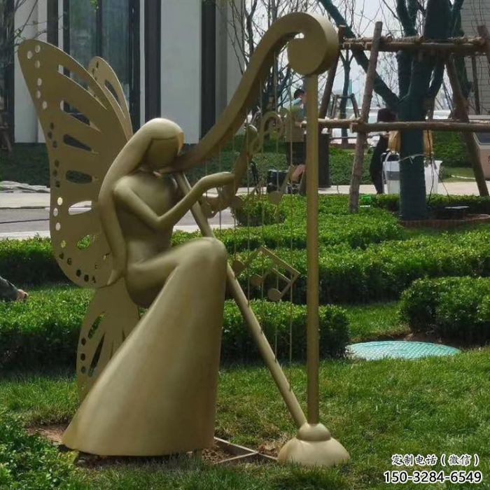 公園蝴蝶仙子雕塑 酒店門口雕塑 彩繪擺件